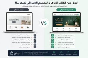 الفرق بين القالب الجاهز والتصميم الاحترافي لمتجر سلة